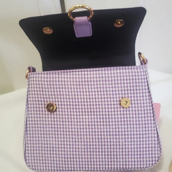 Women's Aerin Mini Satchel Bag - Lilac Gingham - Picture 7 of 7